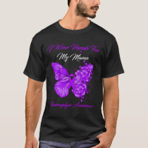 I Wear Purple For My Mama Fibromyalgia Warrior T-Shirt