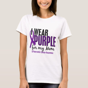I Wear Purple For My Mom 10 Pancreatic Cancer T-Shirt