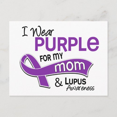 I Wear Purple For My Mom 42 Lupus Postcard
