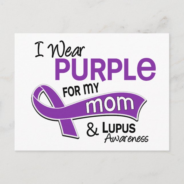 I Wear Purple For My Mom 42 Lupus Postcard (Front)