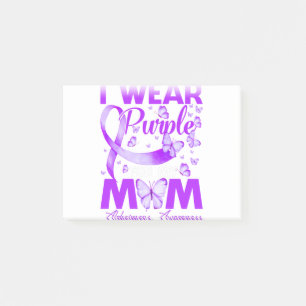 I Wear Purple For My Mom Alzheimer's Awareness Post-it Notes