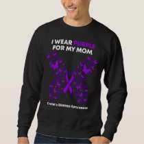 I Wear Purple for My Mom - Crohn's Disease Awarene Sweatshirt