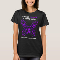 I Wear Purple for My Mom - Crohn's Disease Awarene T-Shirt