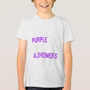 I Wear Purple For My Mom Dementia Heimers Awarenes Tri-Blend Shirt