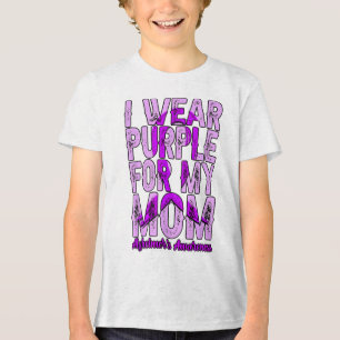 I Wear Purple For My Mom Heimers _5  Tri-Blend Shirt