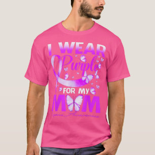 I Wear Purple For My Mom Lupus Awareness Butterfly T-Shirt