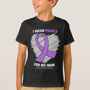 I Wear Purple For My Mom Pancreatic Cancer Awarene T-Shirt