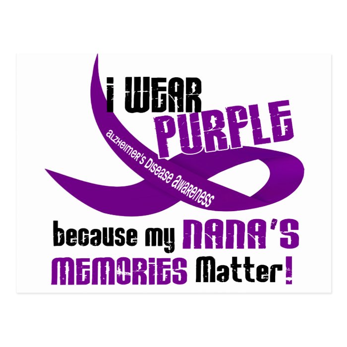 I Wear Purple For My Nana’s Memories 33 Post Card