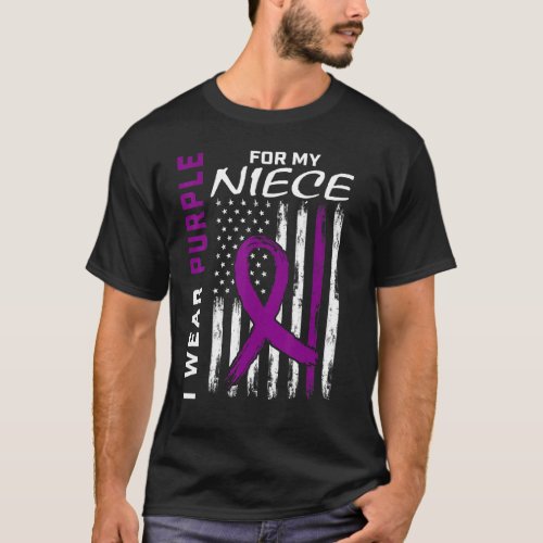 I Wear Purple For My Niece Epilepsy Awareness Amer T_Shirt