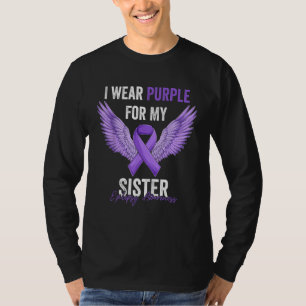 I Wear Purple For My Sister Epilepsy Awareness Ang T-Shirt