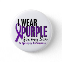 I Wear Purple For My Son 10 Epilepsy Pinback Button