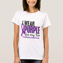 I Wear Purple For My Son 10 Epilepsy T-Shirt
