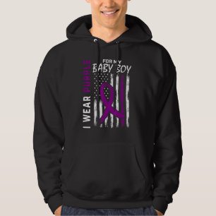 I Wear Purple For My Son Baby Boy Epilepsy Awarene Hoodie