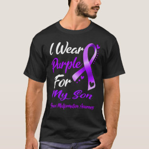 I Wear Purple For MY SON Chiari Malformation Aware T-Shirt