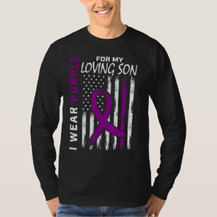I Wear Purple For My Son Epilepsy Awareness Americ T-Shirt