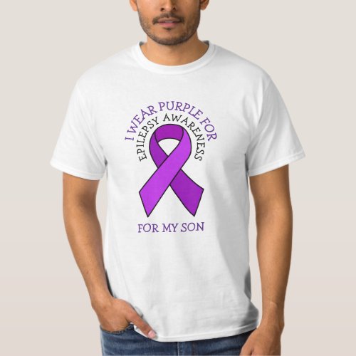 I Wear Purple for my Son  Epilepsy Awareness  T_Shirt