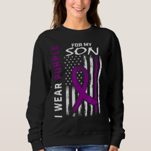 I Wear Purple For My Son Epilepsy Awareness Usa Fl Sweatshirt