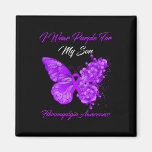 I Wear Purple For My Son Fibromyalgia Awareness Magnet