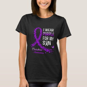 I Wear Purple For My Son Overdose Awareness Purple T-Shirt