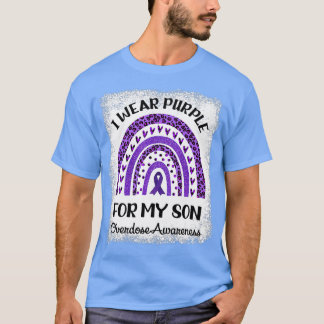 I Wear Purple For My Son Overdose Awareness Retro T-Shirt