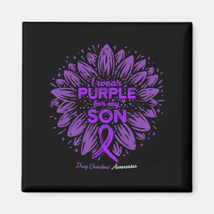 I Wear Purple For My Son Sunflower Drug Overdose A Magnet