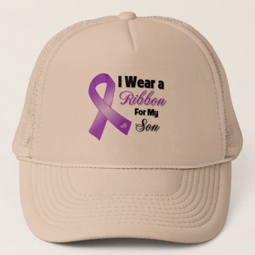 I Wear Purple For My Son Trucker Hat