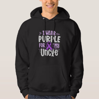 I Wear Purple For My Uncle Alzheimers Family Hoodie