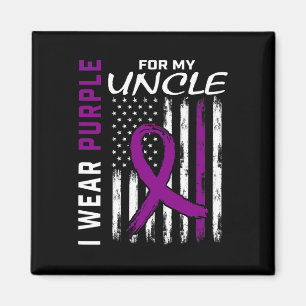 I Wear Purple For My Uncle Epilepsy Awareness Amer Magnet