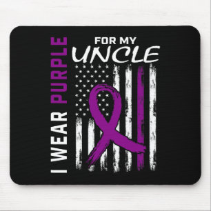 I Wear Purple For My Uncle Epilepsy Awareness Amer Mouse Pad
