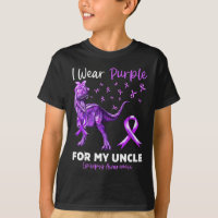 I Wear Purple For My Uncle Epilepsy Awareness Dino
