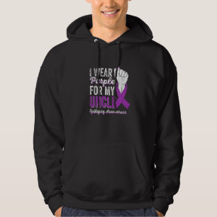 I Wear Purple For My Uncle Ribbon Epilepsy Awarene Hoodie