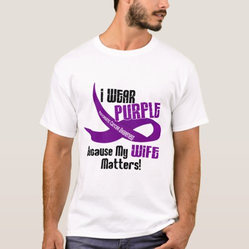 I Wear Purple For My Wife 33 PANCREATIC CANCER T_Shirt