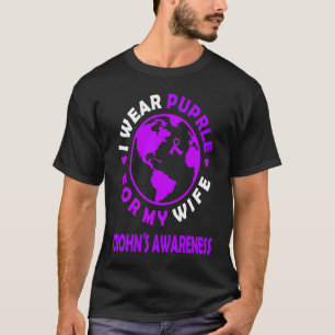 I wear PURPLE for my WIFE CROHN'S Awareness T-Shirt