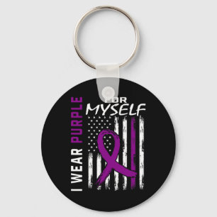 I Wear Purple For Myself Epilepsy Awareness Americ Keychain