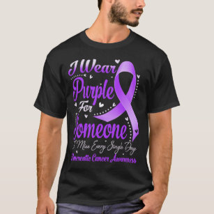 I Wear Purple For PANCREATIC CANCER Awareness T-Shirt