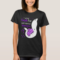 I Wear Purple For Sarcoidosis Awareness Elephant T-Shirt
