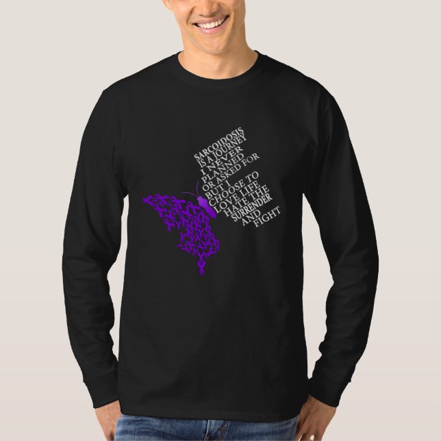 I Wear Purple For Sarcoidosis Awareness Warrior T-Shirt (Front)
