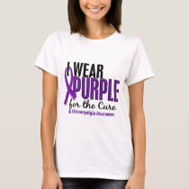 I Wear Purple For The Cure 10 Fibromyalgia T-Shirt