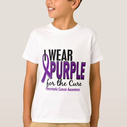 I Wear Purple For The Cure 10 Pancreatic Cancer T_Shirt