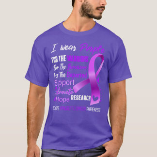 I Wear Purple Forhe Warriors Promote Pancreatic Ca T-Shirt