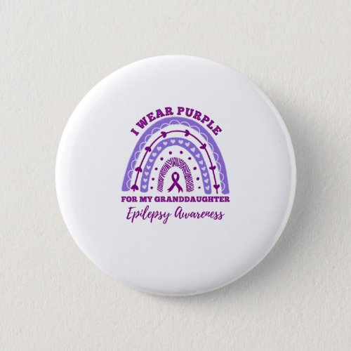 I Wear Purple Granddaughter Epilepsy Awareness Button