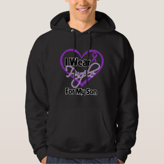 I Wear Purple Heart Ribbon - Son Hoodie