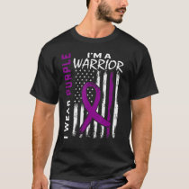 I Wear Purple I'm a Warrior Epilepsy Awareness Ame T-Shirt