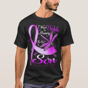 I Wear Purple In Memory For My Son Overdose Awaren T-Shirt