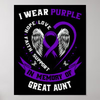 I Wear Purple In Memory Of Great Aunt Pancreatic C
