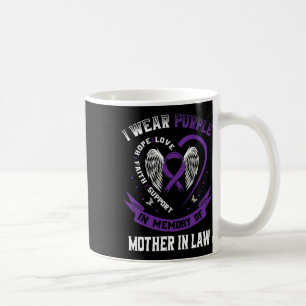 I Wear Purple In Memory Of Mother In Law Pancreati Coffee Mug