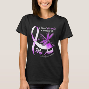 I Wear Purple In Memory Of My Aunt Overdose Awaren T-Shirt