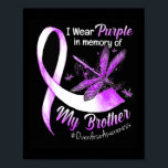 I Wear Purple In Memory Of My Brother Overdose Awa Poster<br><div class="desc">I Wear Purple In Memory Of My Brother Overdose Awareness 10</div>