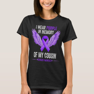 I Wear Purple In Memory Of My Cousin Overdose Awar T-Shirt