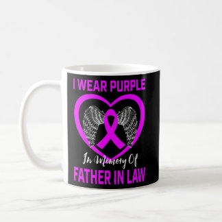 I Wear Purple In Memory Of My Father In Law Alzhei Coffee Mug